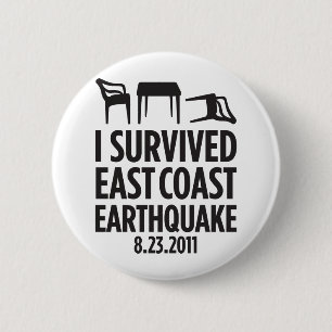 I Survived East Coast Earthquake Button
