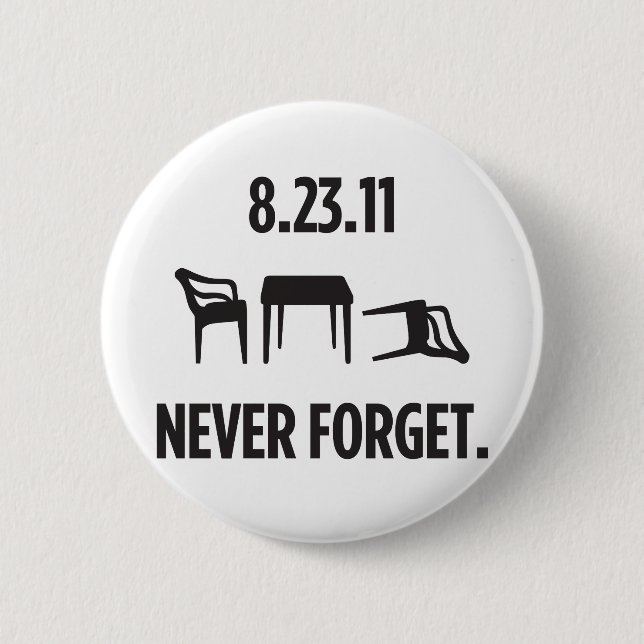 I Survived East Coast Earthquake Pinback Button (Front)