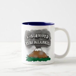 I Survived Eyjafjallajokull Tshirts, Mugs, Caps Two-Tone Coffee Mug