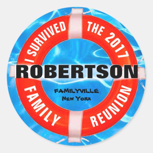 I Survived Family Reunion Classic Round Sticker