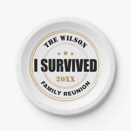 I Survived Family Reunion Paper Plates