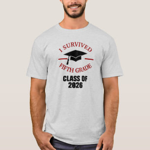 I Survived fifth grade Class of 2026 graduation T-Shirt
