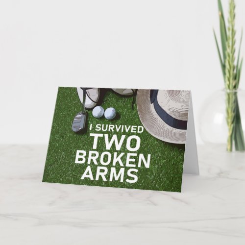 I survived from two broken arm  for golfer green card