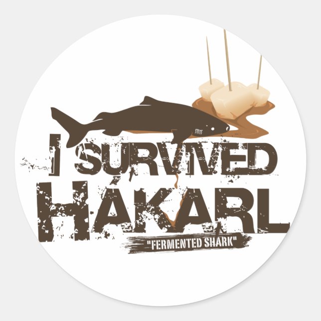 I survived Hákarl sticker (Front)