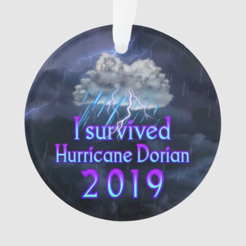 I survived Hurricane Dorian cloud Ornament