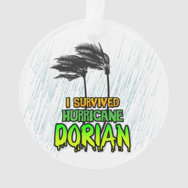 I survived Hurricane Dorian trees Ornament (Front)