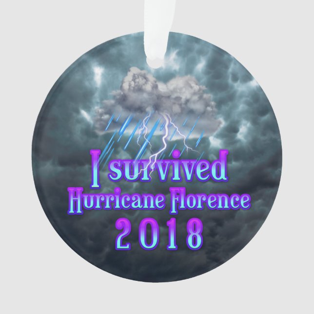 I survived Hurricane Florence rain Ornament (Front)