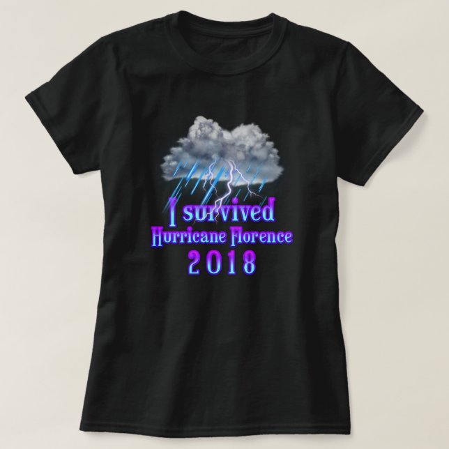 I survived Hurricane Florence rain T-Shirt (Design Front)