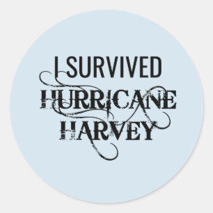 I Survived Hurricane Harvey Classic Round Sticker