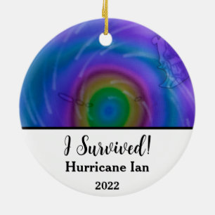 I Survived! Hurricane Ian 2022 Ceramic Ornament