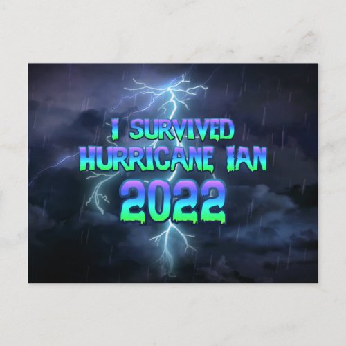 I survived Hurricane Ian 2022 Postcard