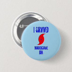 I Survived Hurricane Ida Button