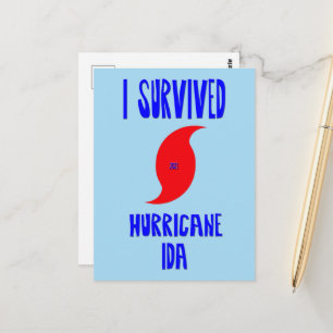I Survived Hurricane Ida Postcard