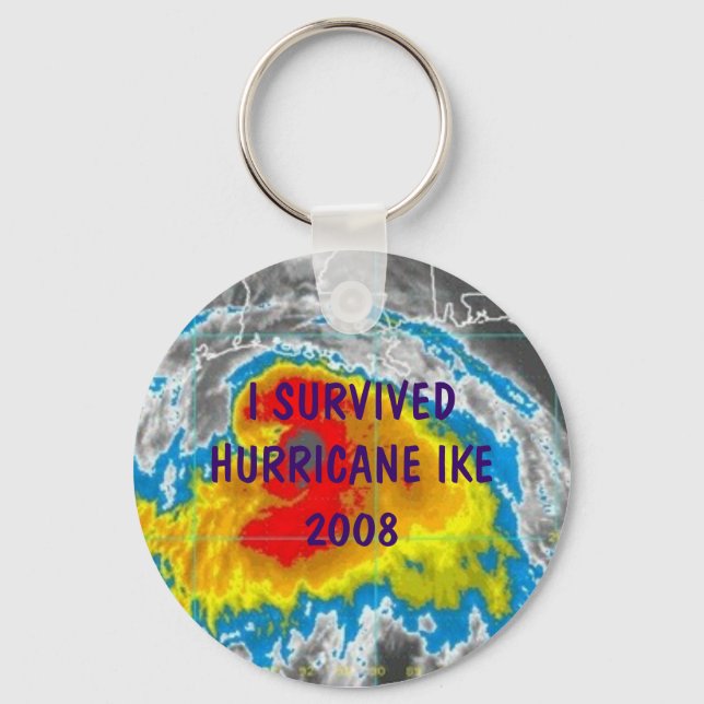 I SURVIVED HURRICANE IKE 2008 KEYCHAIN (Front)