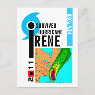I Survived Hurricane Irene New York Postcard