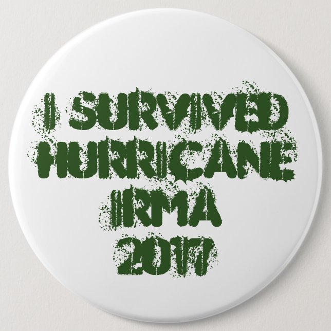 I Survived Hurricane Irma 2017 Button (Front)