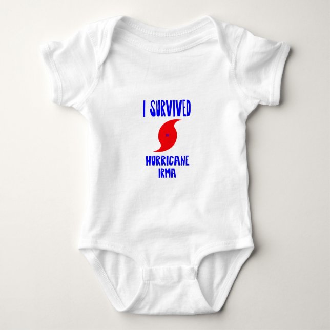 I Survived Hurricane Irma Baby Bodysuit (Front)