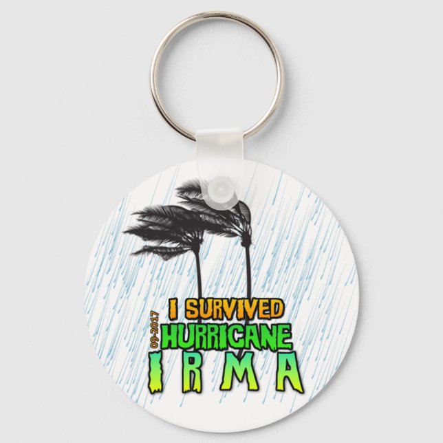 I survived Hurricane Irma Keychain (Front)