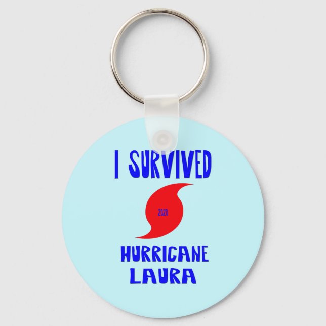 I Survived Hurricane Laura Keychain (Front)