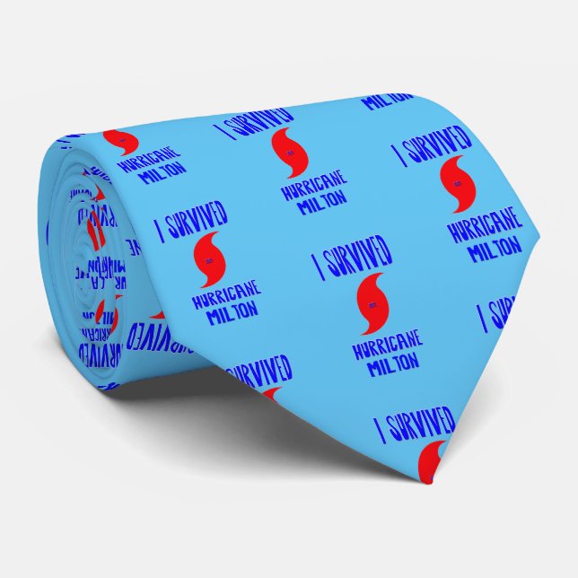 I Survived Hurricane Milton Neck Tie (Rolled)