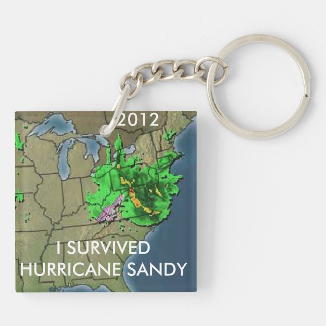 I SURVIVED HURRICANE SANDY KEYCHAIN (Back)