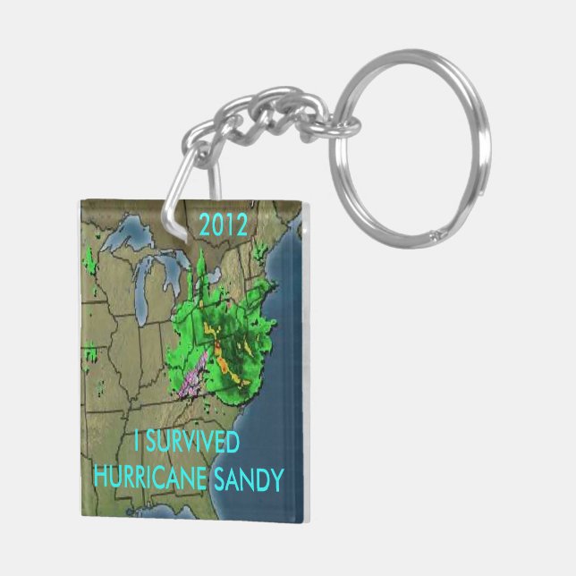 I SURVIVED HURRICANE SANDY KEYCHAIN (Back Right)