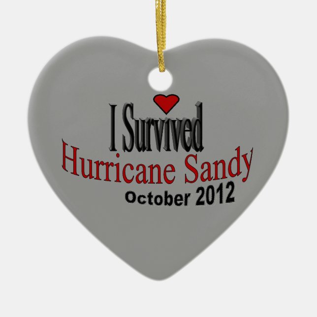 I Survived Hurricane Sandy Ornament (Front)