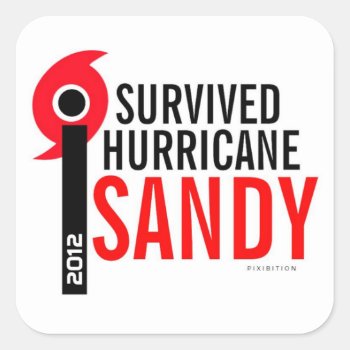 I Survived Hurricane Sandy Sticker 4 by pixibition at Zazzle
