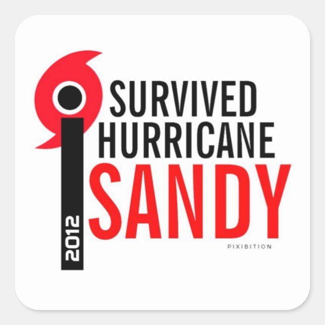 I Survived Hurricane Sandy Sticker 4 (Front)
