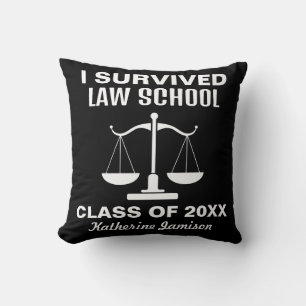 I Survived Law School Throw Pillow