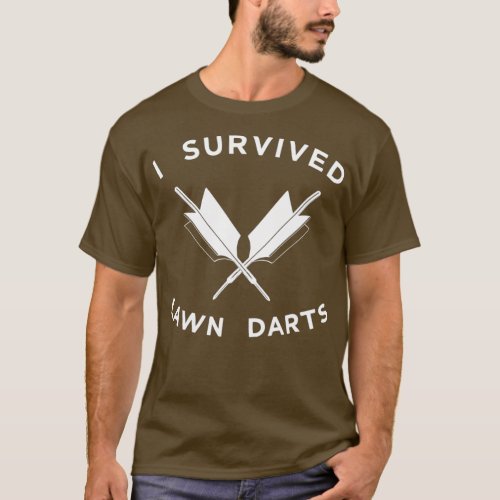 I Survived Lawn Darts Fun 70s Yard Game T_Shirt