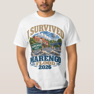 I Survived Marengo Iowa River Flood 2026  T-Shirt