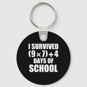 I Survived Math Equation 67 Days Of School Keychain