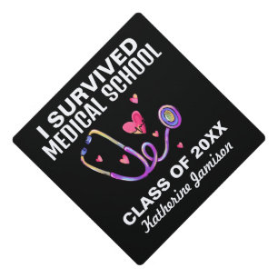I Survived Medical School Graduation Cap Topper