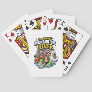 I Survived Mountain Fork River Tshirt Poker Cards