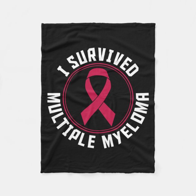 I Survived Multiple Myeloma Awareness Performance Fleece Blanket (Front)