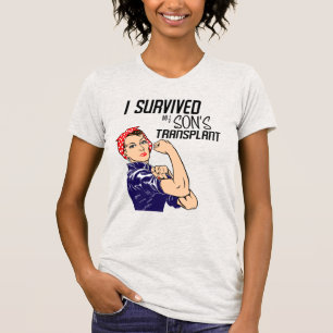 I Survived My Son's Transplant Funny Caregiver T-S T-Shirt