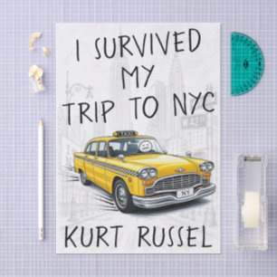I Survived My Trip To Nyc (Custom All Text) Tissue Paper