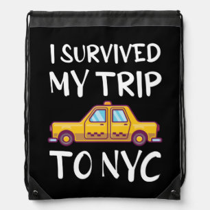 I Survived My Trip To NYC Drawstring Bag