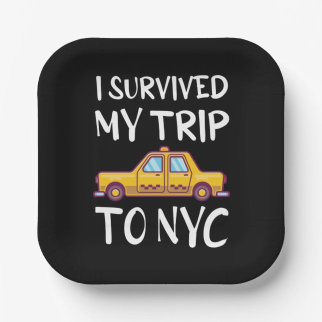 I Survived My Trip To NYC Paper Plates (Front)