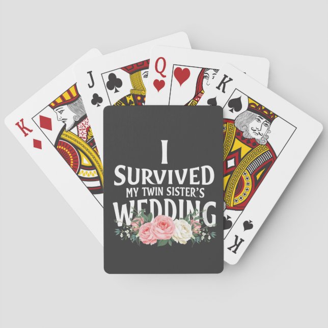 I Survived My Twin Sister’s Wedding Couples  Poker Cards (Back)