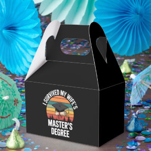 I Survived My Wifes Master's Degree Graduation Favor Boxes