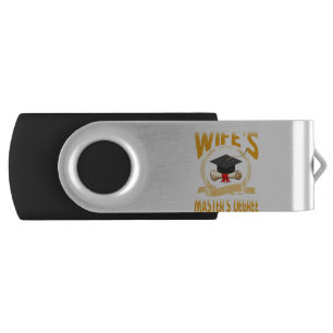 I Survived My Wife's Master's Degree Happy Senior Flash Drive