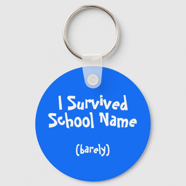 I Survived Named School Keychain (Front)