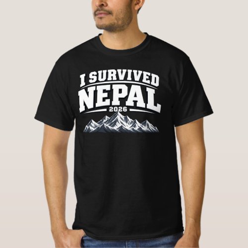 I Survived Nepal 2026 Australian Traveler Himalay T-Shirt