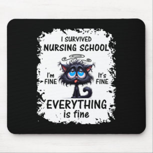 I Survived Nursing School Graduation 2025 Mouse Pad