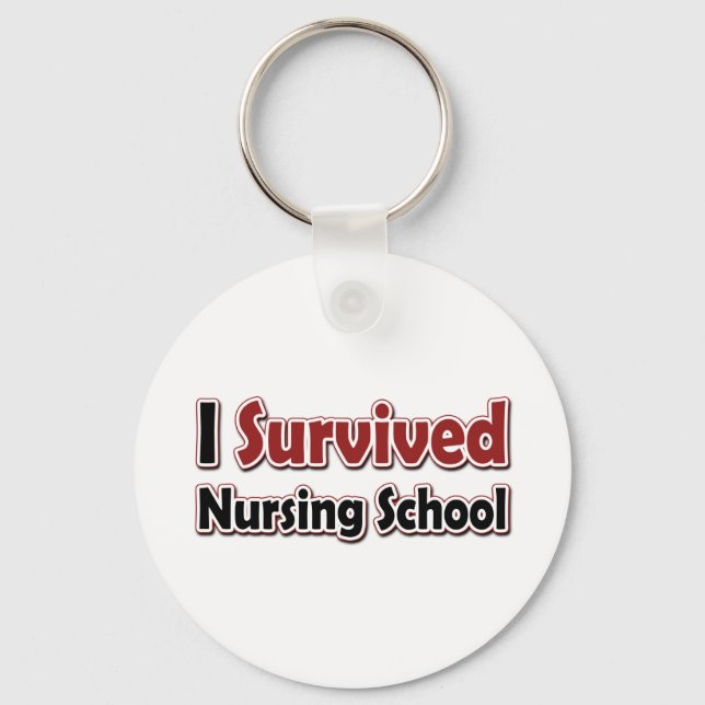 I Survived Nursing School Keychain (Front)