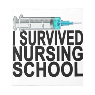 I survived nursing school Women's T-Shirts Notepad