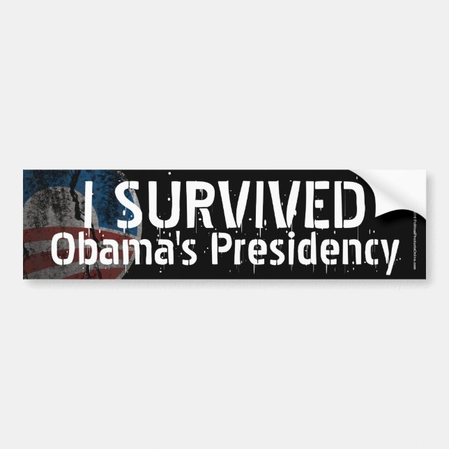 I Survived Obama's Presidency Funny Conservative Bumper Sticker (Front)