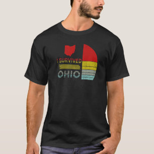 I Survived Ohio map Meme distressed retro vintage T-Shirt
